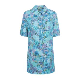 Chlo&eacute; Mini Polo Jurk - Dames - Shirt Kleedjes - Blauw - XS - Katoen - Kleedjes