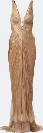 Maria Lucia Hohan Corinna silk muslin bustier gown