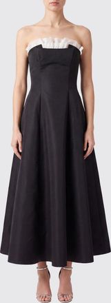 Alberta Ferretti Off-the-Shoulder Cr&ecirc;pe Bustier Midi Dress with Flared Skirt