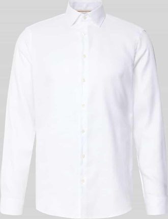 Jake*s Slim Fit Business Hemd aus Baumwolle mit Kentkragen in Weiss, Größe 37/38