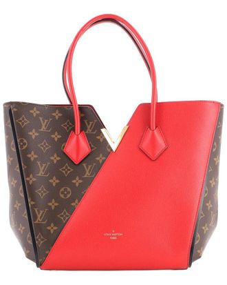 Louis Vuitton Red Monogram Canvas & Leather Kimono Mm (Authentic Pre-Loved)