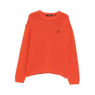 Daily Paper Clothing Round-neck Knitwear, male, Orange, L, Round-neck Jumper
