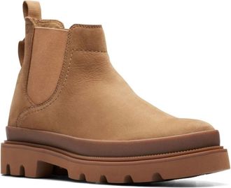 Clarks Beige Enkellaarsjes - Heren - Chelseaboots - Beige - 44 EU - Schoenen