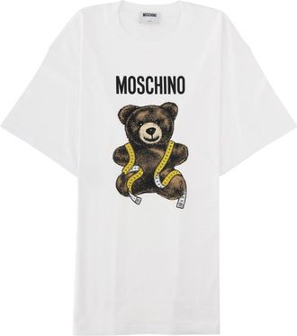 Moschino White Graphic Crew Neck T-Shirt