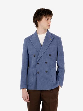 Alessandro Gilles Blazer doopiopetto over blu