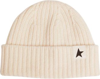 Golden Goose Star Beanie Damian - Heren - Hoeden - Beige - M - Wol - Accessoires