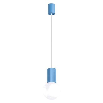 Sollux Lighting L&aacute;mpara colgantes azul claro aluminio/vidrio alt. 120 cm