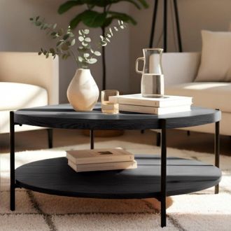 Clp Mesa De Centro Edduma Gris &Oslash; 80 Cm