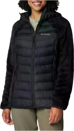 Columbia Jassen, Dames, Zwart, L, Polyester, Powder Lite II Sherpa Hybrid Fleece Jas