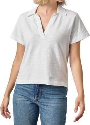 Lilla P Vintage Short Sleeve Polo In White