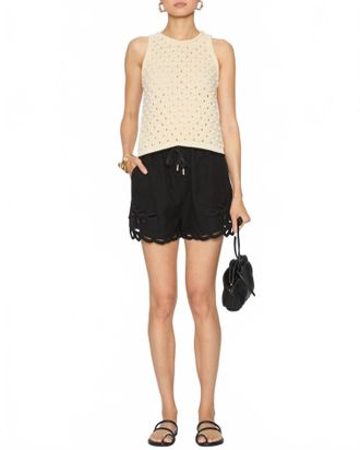 Frame Denim Bauble Knit Tank In Cream
