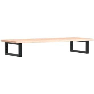 vidaXL Estante De Lavabo De Pared De Acero Y Madera Maciza De Roble Vidaxl