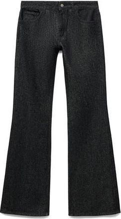 Mango Low Rise Straight Leg Jeans in Black at Nordstrom Rack, Size 10