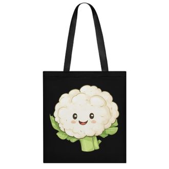 Generic Cute Cauliflower Womens Tote Casual Shopping Bag Lightweight Shoulder Bags Hobos Handbag for Work Travel Daily 35x40cm