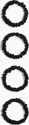H&M 4er-Pack Scrunchies aus Seide - Schwarz