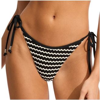 Seafolly Mesh Effect Tie Side Rio Pant Bikini-Bottom für Damen | schwarz