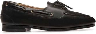 Bally Black Leather Plume Moccasin, Brand Size 9 ( US Size 10 )