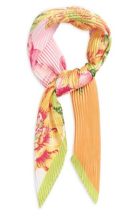 Echo Sunshine Garden Pleated Diamond Scarf in Peony at Nordstrom