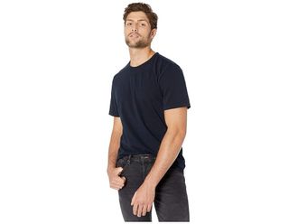 Vince Garment Dye Short Sleeve Crew Mens Clothing Washed Coastal : LG, Cotton