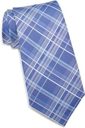 Calvin Klein Walker Plaid Tie in Navy at Nordstrom Rack