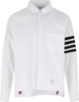 Thom Browne White 4-Bar Oxford Shirt