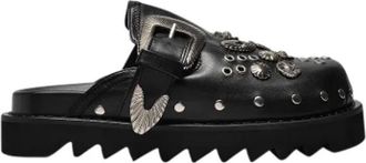 Toga Archives Leather flats - Dames - Slip ons - Zwart - 39 EU - Leer - Schoenen