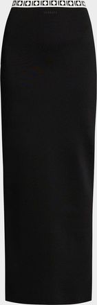 Versace La Vacanza Graphic Trim Maxi Skirt