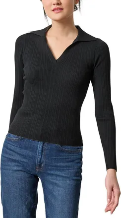 Lilla P Slim Fit Long Sleeve Rib Henley Sweater