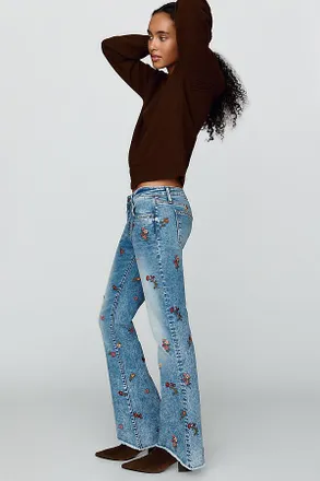 Free People Eva Low-Rise Bootcut Jeans