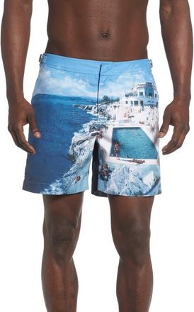 Orlebar Brown Bulldog Roc Pool II Photographic Swim Trunks at Nordstrom, Size 33