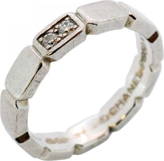 Chanel Platinum 950 Band Ring (Pre-Owned)