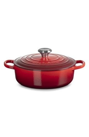 LE CREUSET Signature 3.5-Quart Round Enamel Cast Iron Dutch Oven in Cerise at Nordstrom
