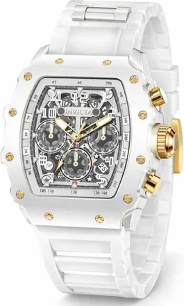 Invicta Racing White Hot - Nitro Chronograph Quartz Silver Dial Mens Watch 69700