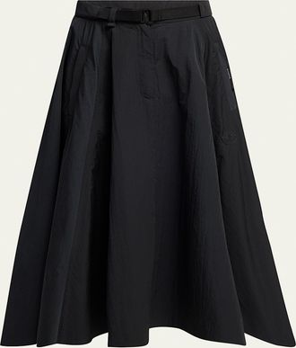 Moncler Belted Midi Skirt