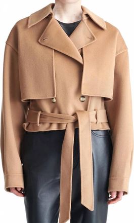 Nanushka Satoyo Cropped Jacket In Brown