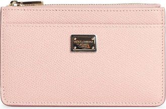 Dolce & Gabbana Dauphine Pink Calf Leather Card Holder