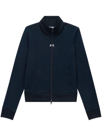 Courr&egrave;ges Trainingsjack met geborduurd logo - Blauw