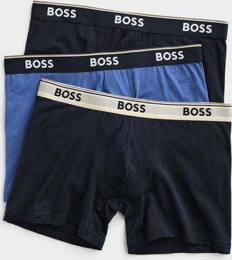 BOSS Mens 5 blue palette boxer briefs Power 3-pack