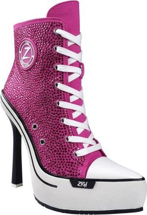 Zigi Soho Adiel Platform Bootie in Fuchsia Canvas at Nordstrom, Size 11