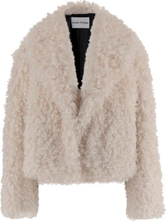 Stand Studio White Textured Jacket