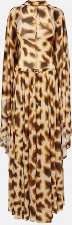 CHRISTOPHER ESBER Printed draped caped gown