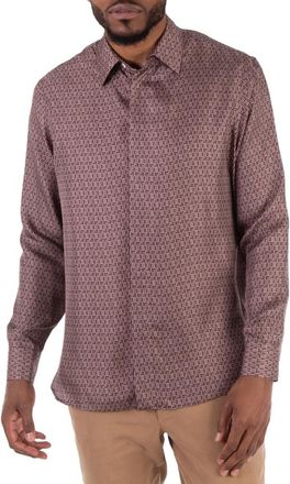 Fendi Camicia Classic Micro Logo Print Shirt, Brand Size 39 (Neck Size 15.5)