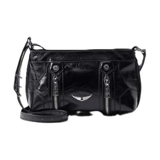 Zadig&Voltaire Cross Body Bags, female, Black, Size: ONE SIZE Sunny Mood Vintage Patent Bag