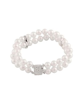 Splendid Pearls Silver 7-7.5Mm Freshwater Pearl Bracelet