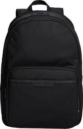 Tommy Hilfiger Mens Lightweight Repreve Backpack with Laptop Sleeve and Interior Pocket, Black, One Size, Lightweight Repreve backpack with laptop sleeve and inner p
