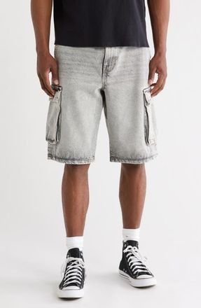PacSun Peter Extreme Baggy Denim Cargo Shorts in Gray at Nordstrom, Size 30