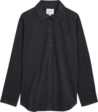 Vince Corduroy Shirt - Grey - XL (UK16 / XL)