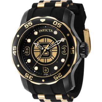 Invicta NHL Boston Bruins Quartz Black Dial Mens Watch 42320