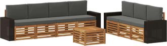 vidaXL Juegos De Sof&aacute;s 8 Uds. Madera De Acacia S&oacute;lida Vidaxl