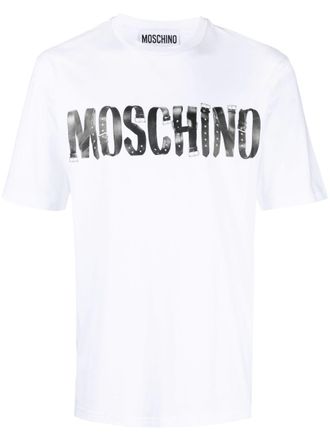 Moschino logo-print cotton T-shirt - White